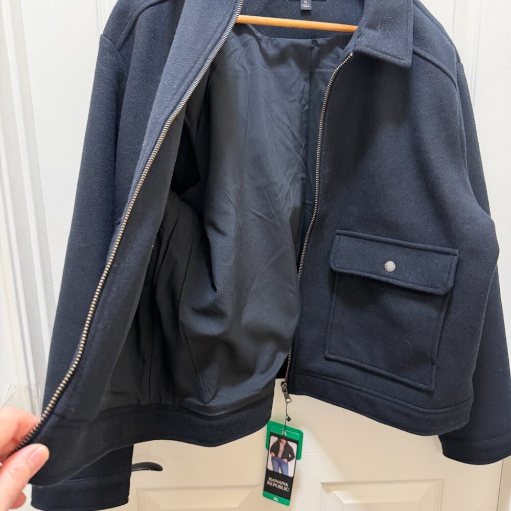 Banana Republic Women's Jacket Size XL Black Soft Brushed Fabric Casual (NEW) - Picture 6 of 16